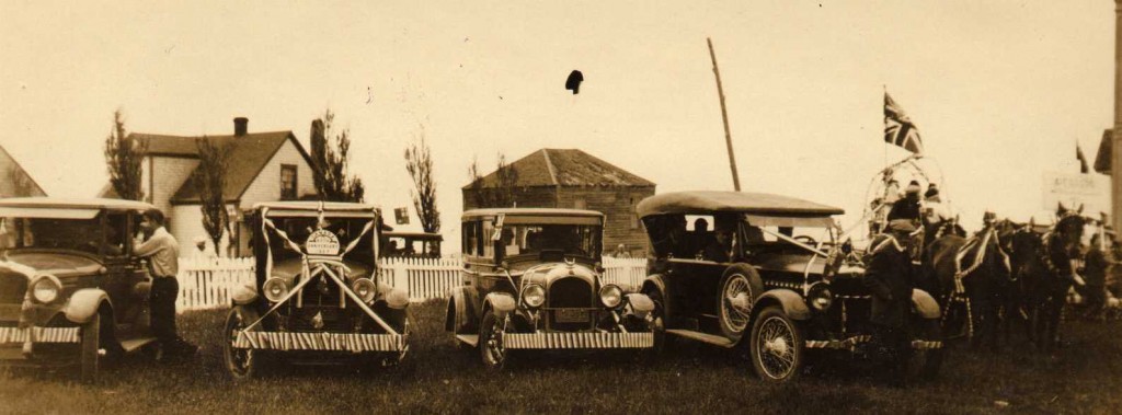 Cars awaiting the start of Port Hood's Dominion Day Parade, July 1, 1927