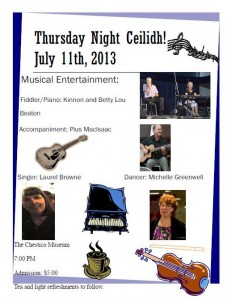 July 11, 2013 Ceilidh Revised